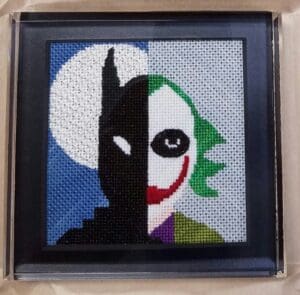 Custom batman embroidery Framing Project