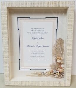 Custom Wedding Invite Framing Project