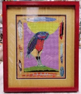 Custom embroidery art Framing Project