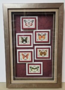 Custom butterfly stamps Framing Project